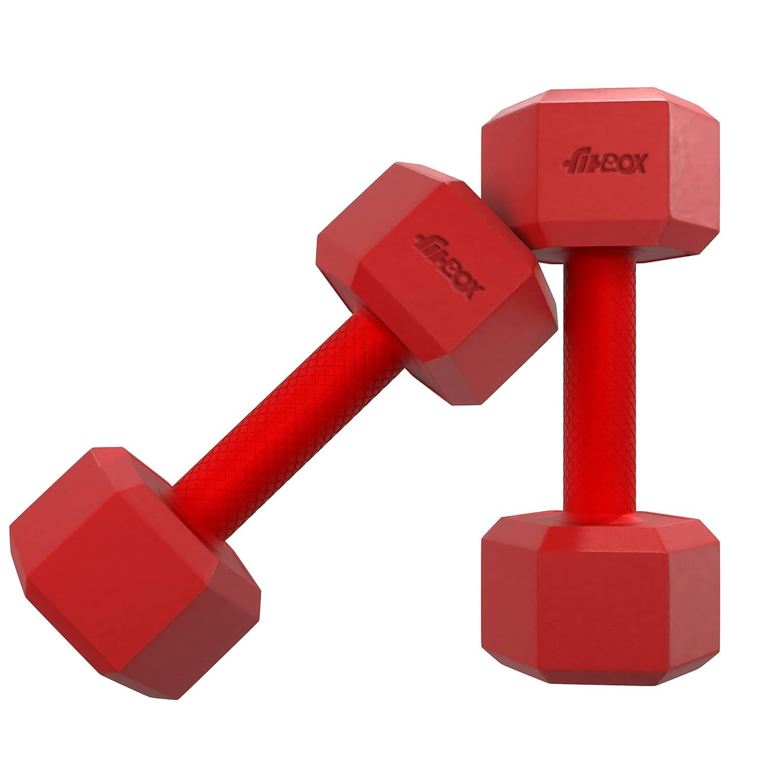 FitBox Sports 4kg Exlusive Octa PVC Fixed Dumbbells (2kg x 2) Black