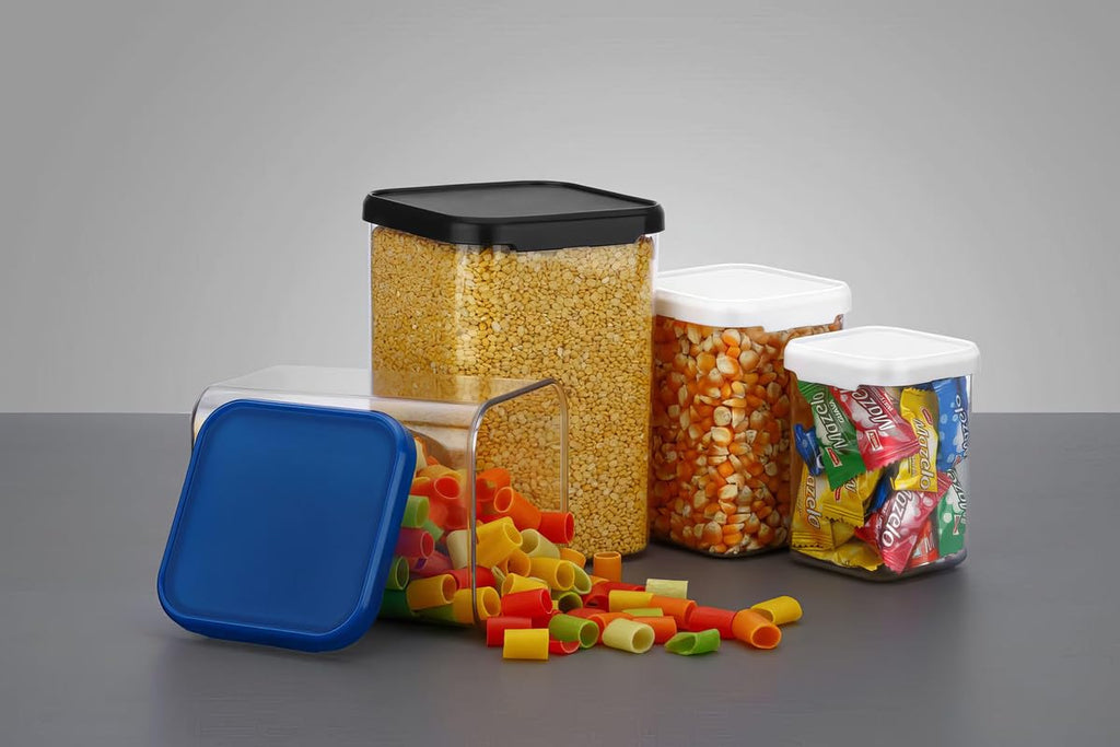 flymore Plastic 1400Ml Airtight Containers Set For Kitchen Storage And Containers Box For Pantry Organization And Container For Kitchen Storage,Set of 24-(350ml+650ml+950ml+1400 ml)