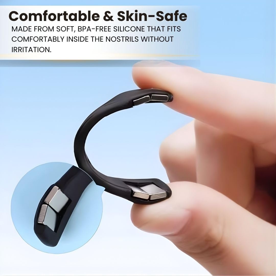 GONIRY Magnetic Nose Strips for Breathing | Snoring Stopper for Men | Nasal Strips for Breathing | Nasal Dilators For Breathing | Instant Relief From Snoring | Snore Stopper | Anti Snoring Nose Clip | Aohoo Tire (15 Days Full Kit)