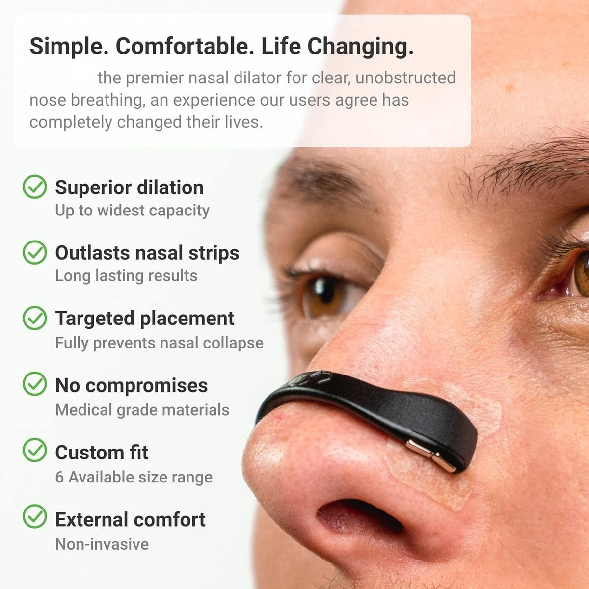 GONIRY Magnetic Nose Strips for Breathing | Snoring Stopper for Men | Nasal Strips for Breathing | Nasal Dilators For Breathing | Instant Relief From Snoring | Snore Stopper | Anti Snoring Nose Clip | Aohoo Tire (15 Days Full Kit)