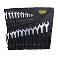 STANLEY 70-964E 12-Piece Combination Spanner Set With Maxi-Drive System, 6mm to 22mm, Chrome-Vanadium Steel, Anti-Slip Design on Open End, Anti-Rust, Matt Finish, Silver