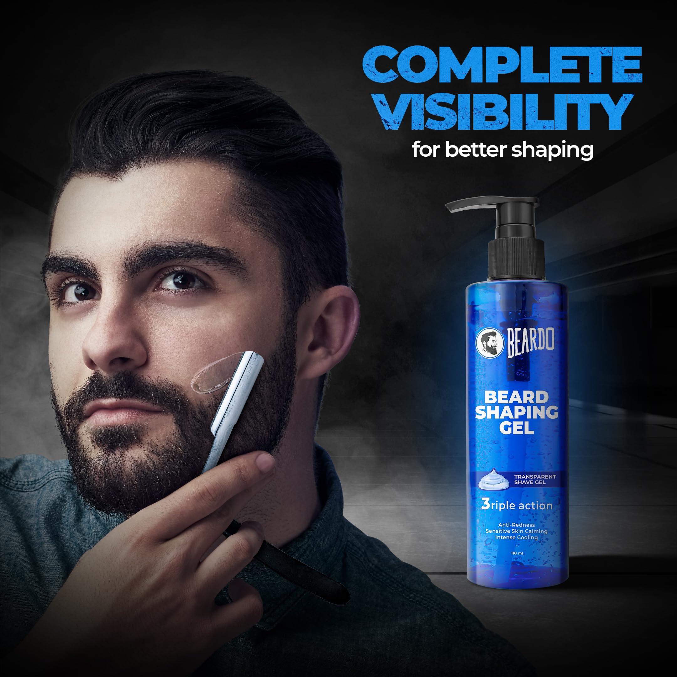 Beardo Beard Styling Tool for Men | Pack of 3 | Beard Styling Razor for Men | Reusable Razor | Sharp, Safe & Precise Shaping Tool | Body Grooming | Beard Shaper | Multi Grooming