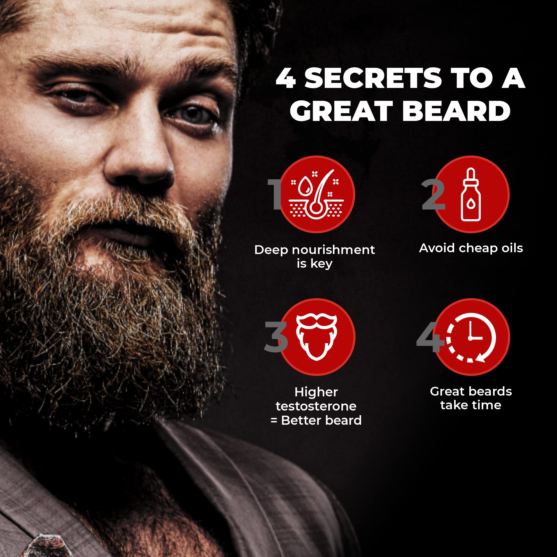 Beardo Beard and Hair Growth Oil - 50 ml for faster beard growth and thicker looking beard | Natural Actives Only | No Harmful Chemicals