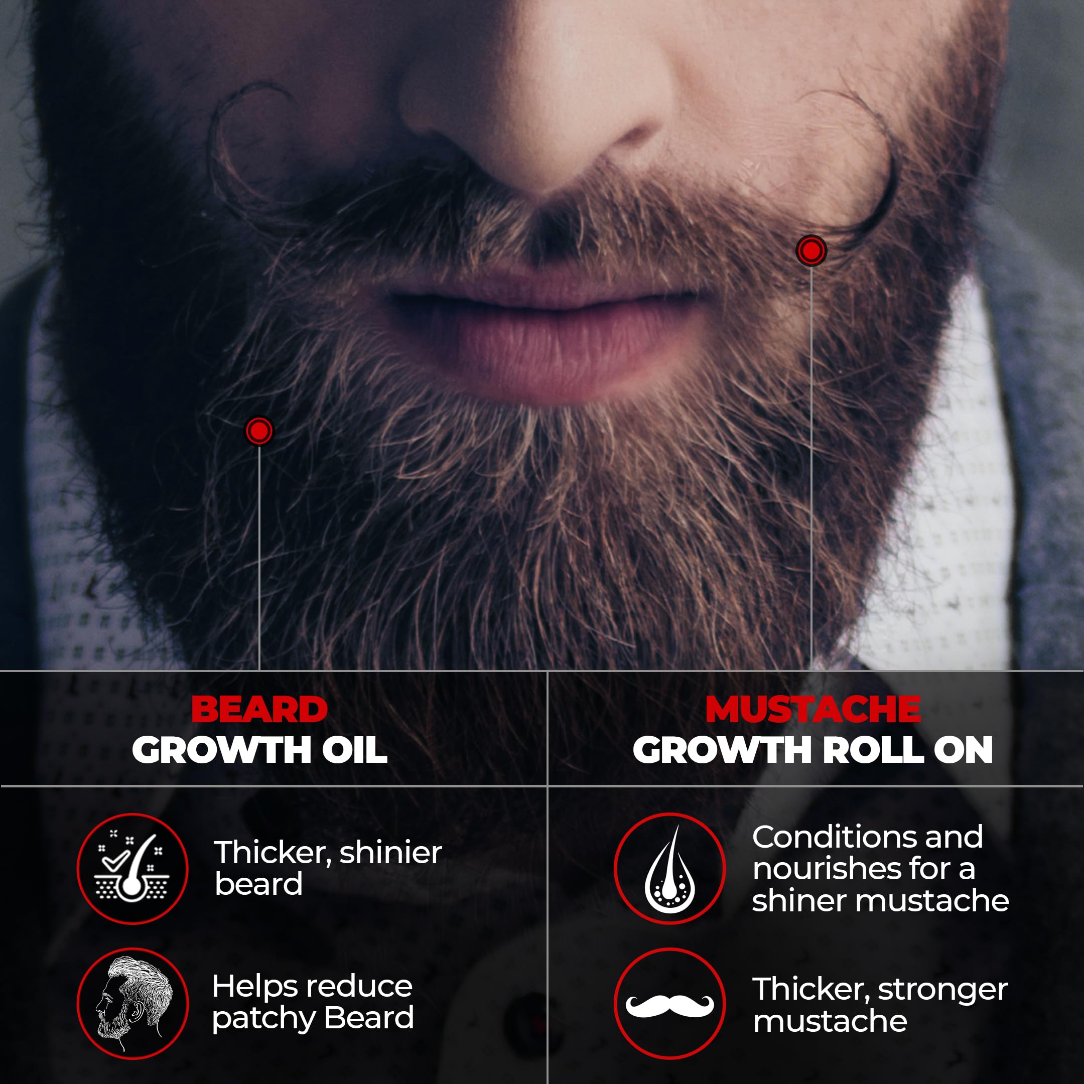 Beardo Beard and Hair Growth Oil - 50 ml for faster beard growth and thicker looking beard | Natural Actives Only | No Harmful Chemicals