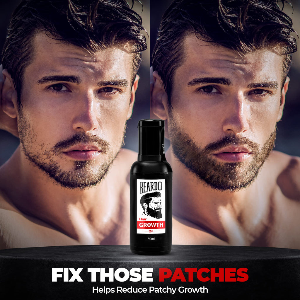 Beardo Beard and Hair Growth Oil - 50 ml for faster beard growth and thicker looking beard | Natural Actives Only | No Harmful Chemicals