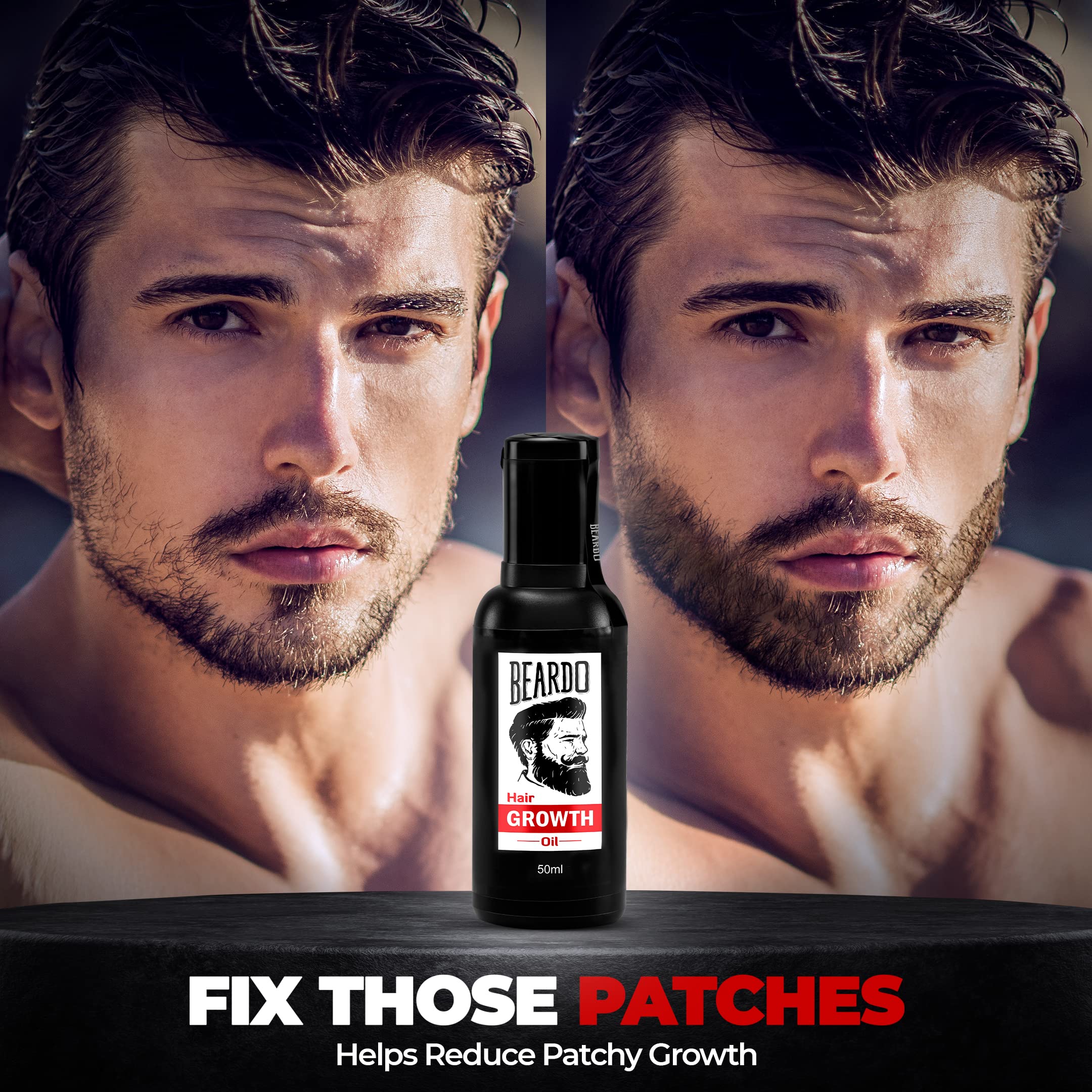 Beardo Beard and Hair Growth Oil - 50 ml for faster beard growth and thicker looking beard | Natural Actives Only | No Harmful Chemicals