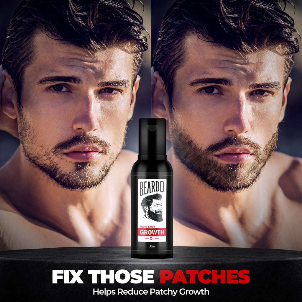 Beardo Beard and Hair Growth Oil - 50 ml for faster beard growth and thicker looking beard | Natural Actives Only | No Harmful Chemicals